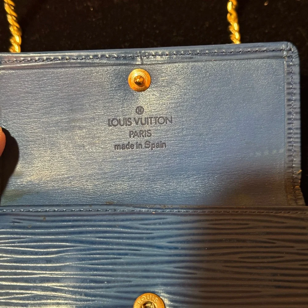 Louis Vuitton‎ Monogram Brown and Vibrant Blue Wallet Duo REHAB/for parts